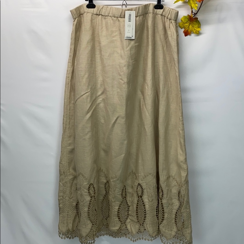 NWT CHICO'S long skirt size 3 beige